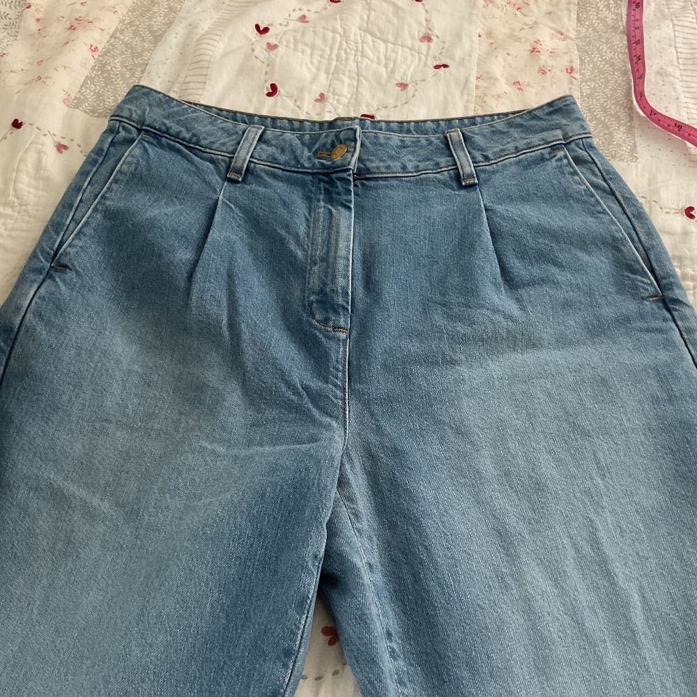 J. Crew Light Blue Wash Denim w Pleats & Wide Leg * 29 * NWOT